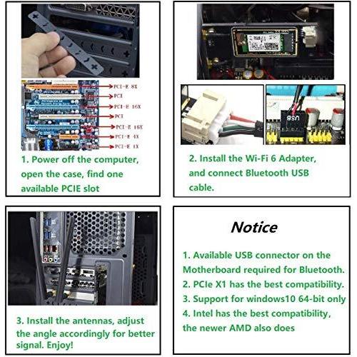 OKN Wi-Fi 6 PCIe 無線LANカード 2974Mbps 内蔵Intel AX200 WiFi 6モジュール 802.11AX PCI-Express 無線LANアダプタ Bluetooth 5.1対応｜higurashi-kobo｜08