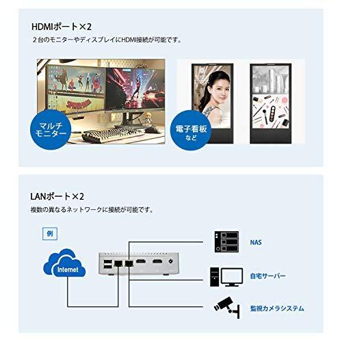 Skynew 小型パソコン ファンレス 静音 ミニPC celeron N2840 / 4GB DDR3L / 64GB SSD/Wi-Fi & Bluetooth 4.2対応 / 複数LANポート/複数｜higurashi-kobo｜07
