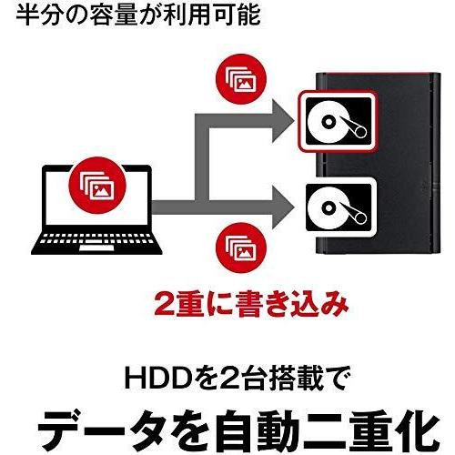 BUFFALO リンクステーションLS220DG ネットワークHDD 2ベイ12TB LS220D1202G｜higurashi-kobo｜12