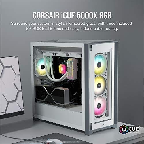 値引きする  CORSAIR iCUE 5000X RGB ミドルタワー ATX ケース ホワイト CC-9011213-WW