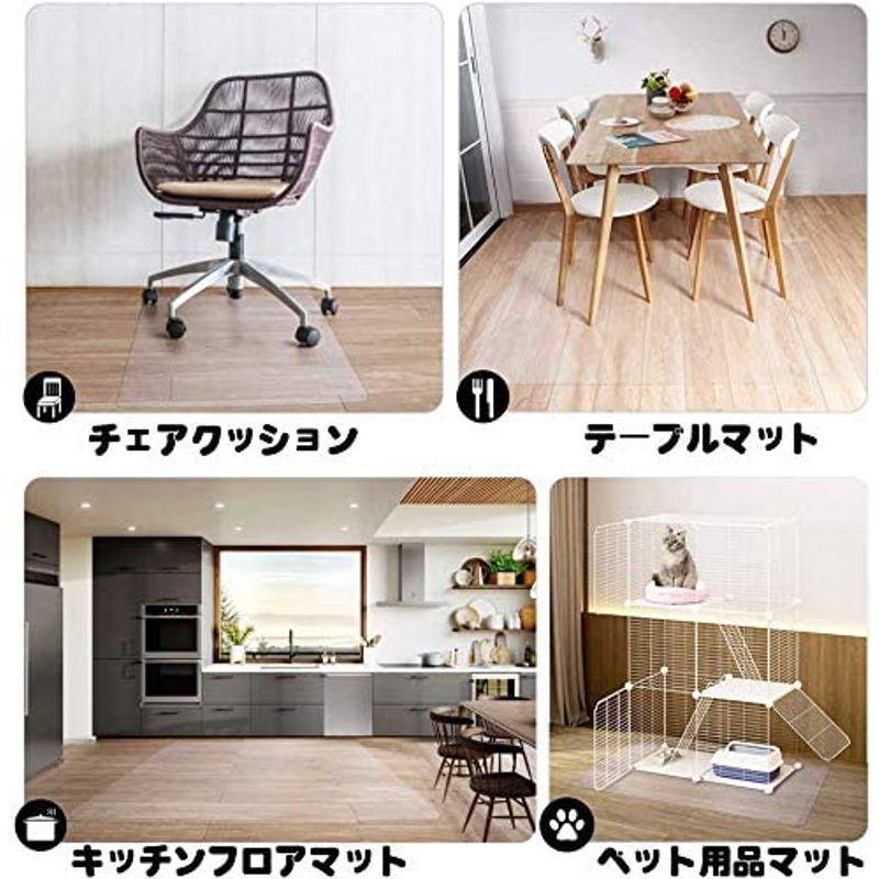 Pvc クリアチェアマット 床保護マット 130 160cm クリアマット 厚さ1 5mm 透明マット ソフト おしゃれ キズ防止保護 敷物 激安特価