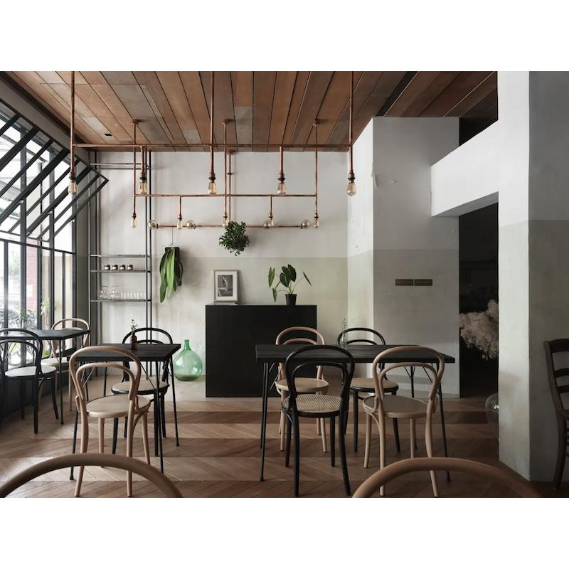 高級 TON ベントウッドチェア　曲げ木椅子　チェコ製　東欧 カフェ　YZ ベントウッドチェア/トーネット/NO.14/ブラック/ラタン編み