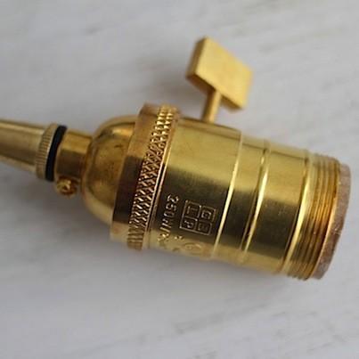 ソケットランプ スイッチ付き E-26 ゴールド ビンテージスタイル 照明