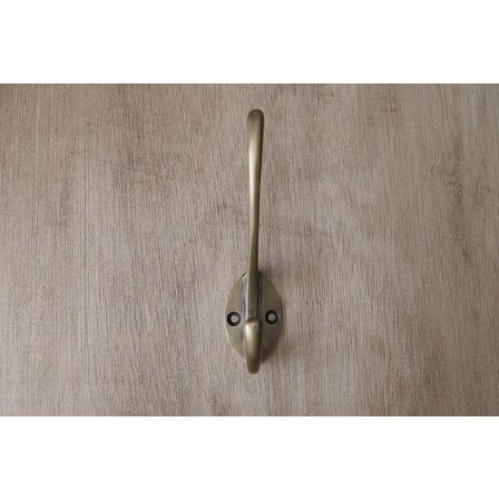 ハンガーフック 真鍮金物 アンティーク仕上げ シンプルフック DIY 部品