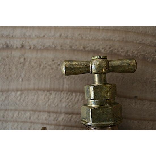 レトロ水栓 昭和の蛇口 昔の手洗い 真鍮製【A】DIY 住宅設備 水回り 水