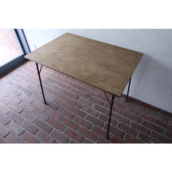 カフェスタイルテーブル w90×d60×h71cm 木＋鉄 古材風仕上げ ひぐらし
