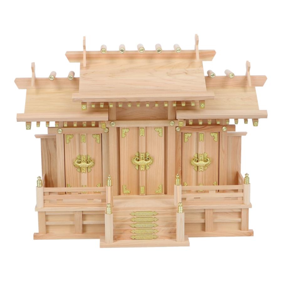 コーナンオリジナル 屋根違三社 中 KH01-1435 / 神具 仏具 幅63×奥行25