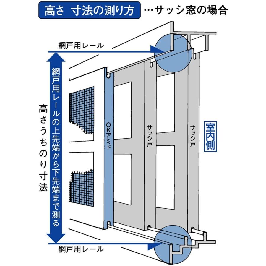川口技研 窓用網戸 OK組立アミド KS-L シルバー : ヒロセ ネット