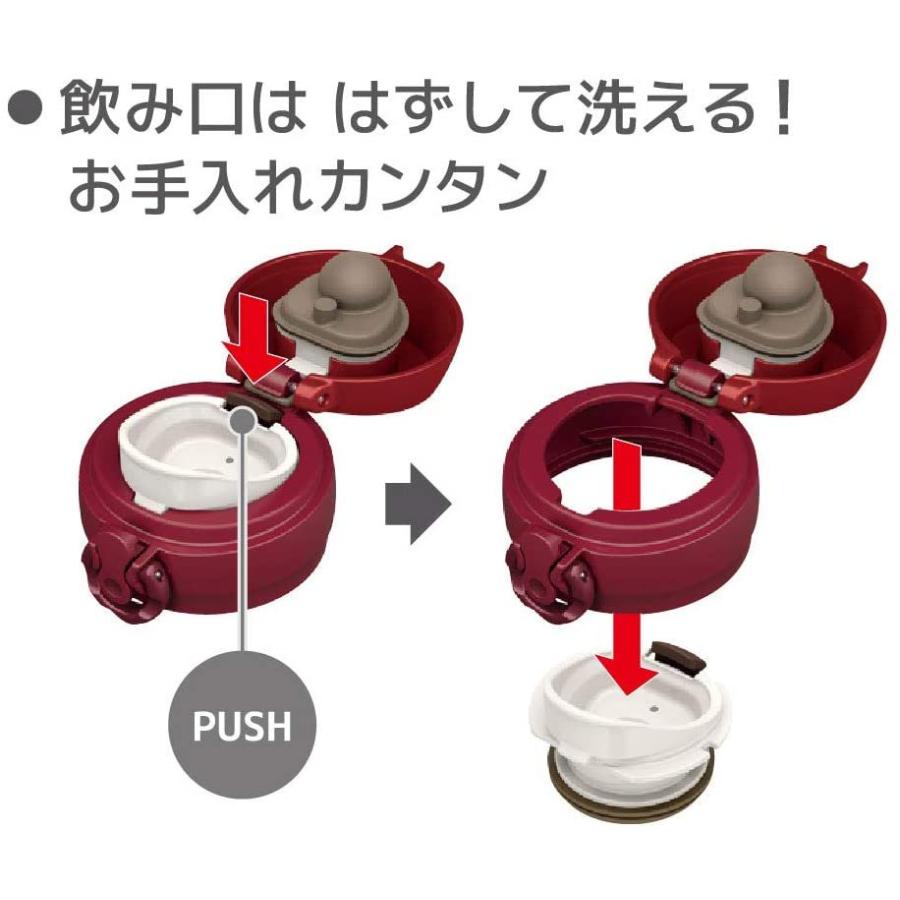 サーモス 水筒 真空断熱ケータイマグ ワンタッチオープンタイプ メタリックレッド 500ml JNL-504 MTR｜hihshop｜03