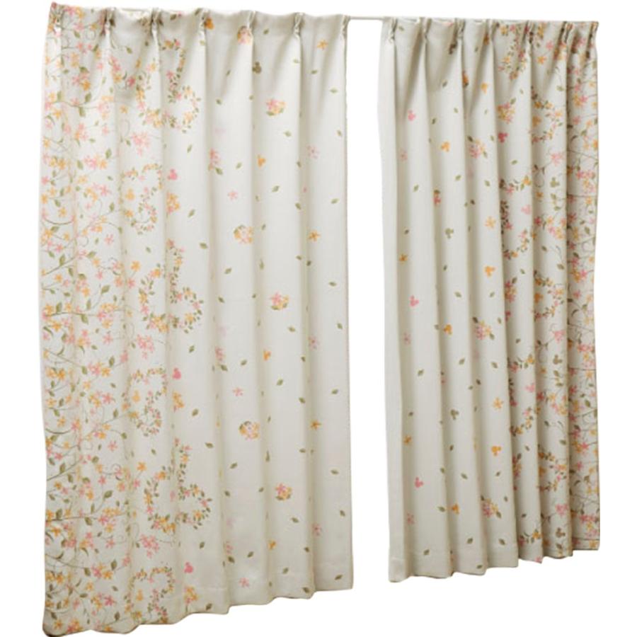 アーリエ Arie カーテン 2枚組 2級遮光 遮熱 形状安定加工 洗える ディズニー キャラクター ミツマルミッキー ピンク 幅100cm 丈135cm ヒロセ ネットショップ 通販 Paypayモール