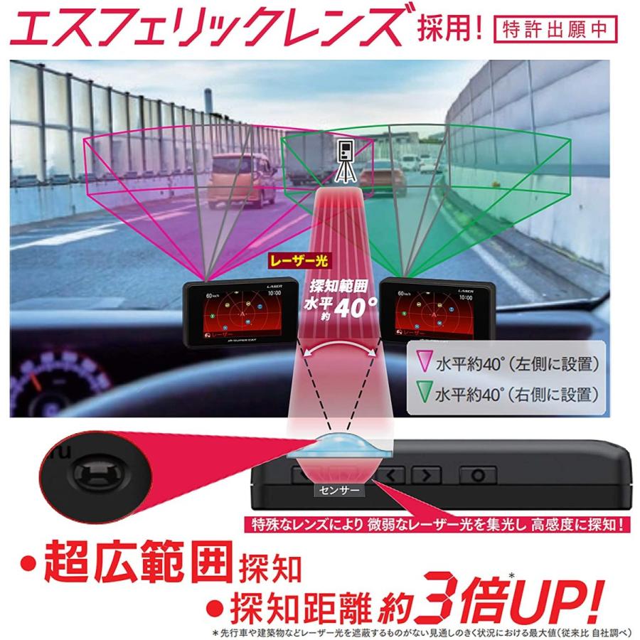 ユピテル レーザー光対応レーダー探知機 SUPER CAT LS100 3.2型 ユピテル レーザー光対応レーダー探知機 SUPER CAT LS100 3.2型