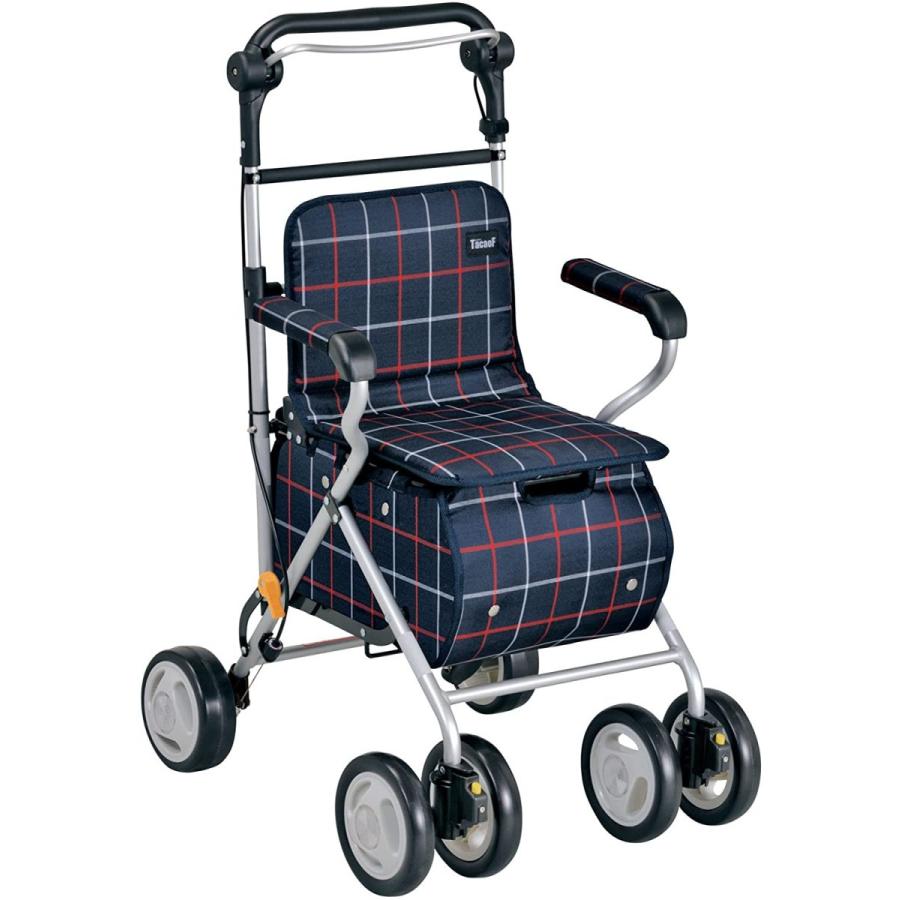 幸和製作所 テイコブST07 格子紺 シルバーカー : ヒロセ ネット