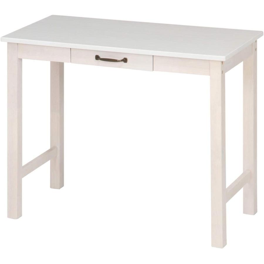 【新品・送料無料】デスク マンチェスター ホワイトウォッシュ 不二貿易（Fuji Boeki） デスク 幅90cm ホワイトウォッシュ 木製