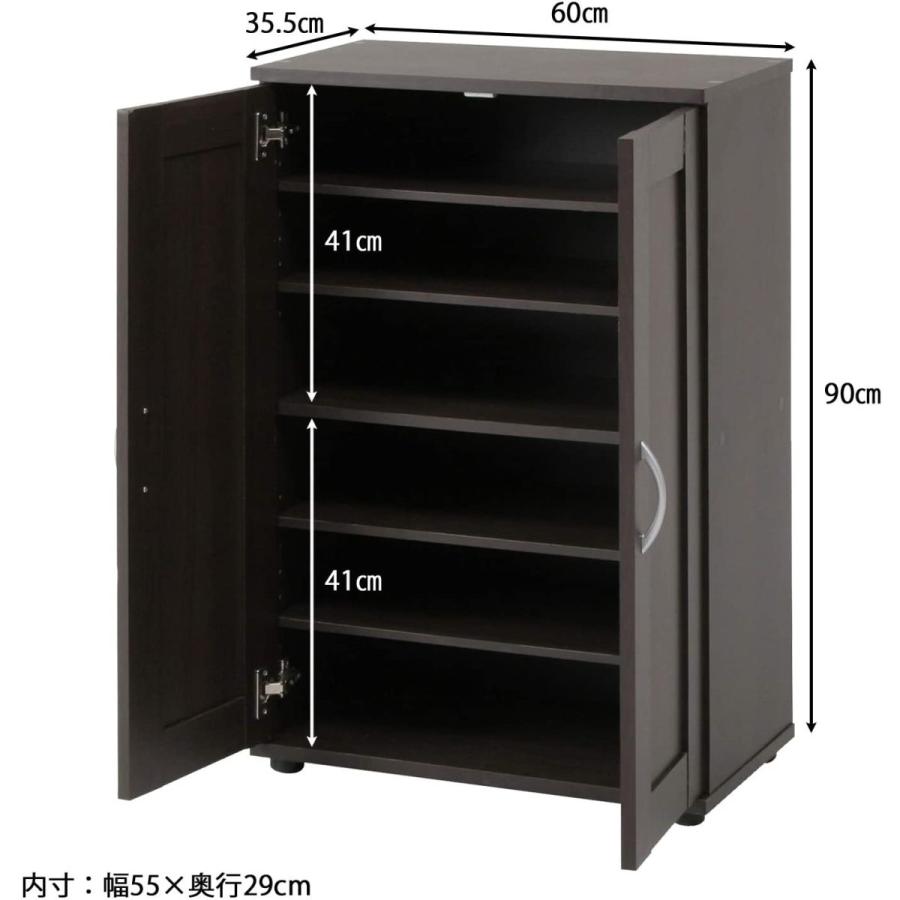 不二貿易（Fuji Boeki） シューズボックス 玄関収納 6段 幅60cm