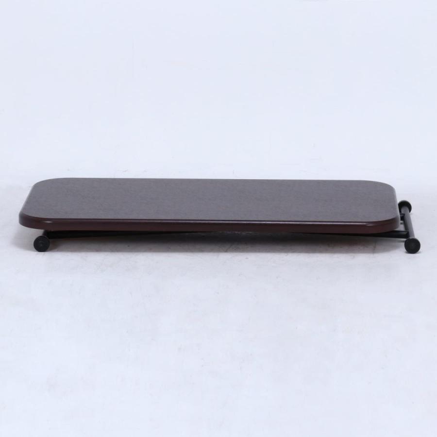 不二貿易（Fuji Boeki） 昇降テーブル 幅120cm 高さ12~70cm ブラウン 