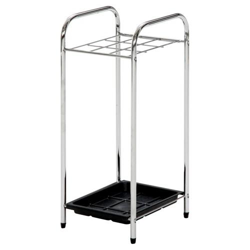 不二貿易（Fuji Boeki） クロム傘立て 9本用 幅25.5×奥行28.5×高さ62cm