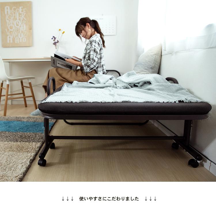 LIFELEX コーナンオリジナル 折り畳みベッドGY/BR 105210 LIFELEX コーナンオリジナル 折り畳みベッドGY/BR 105210
