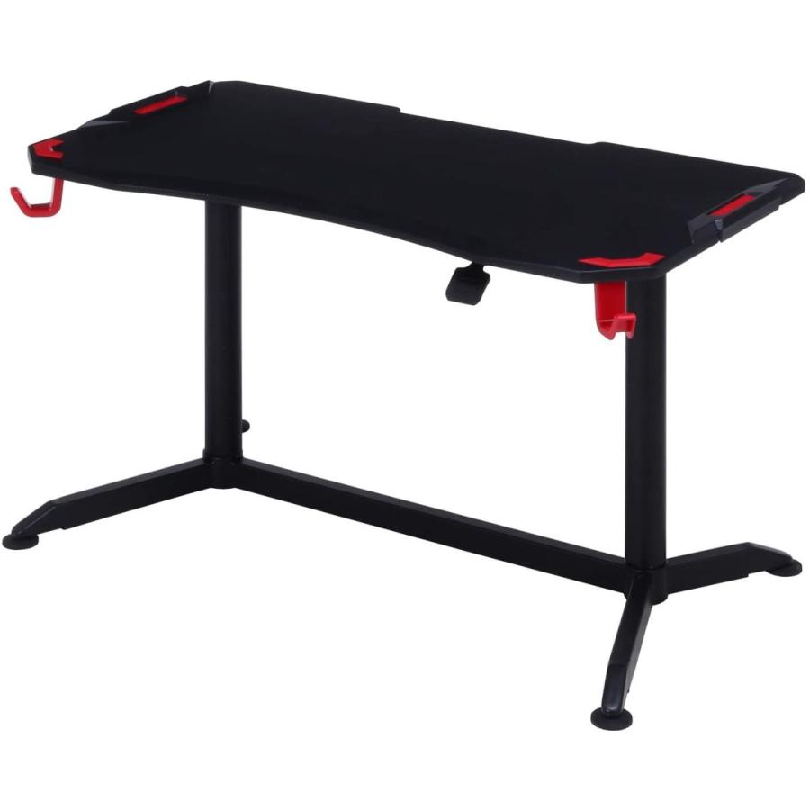 XeNO(ゼノ) ゲーミング 昇降 デスク 幅120×高さ71.5~111.5cm レッド ガス圧昇降 無段階調節 ワンタッチ スタンディング ケーブル収納 アルミ PRO 38138