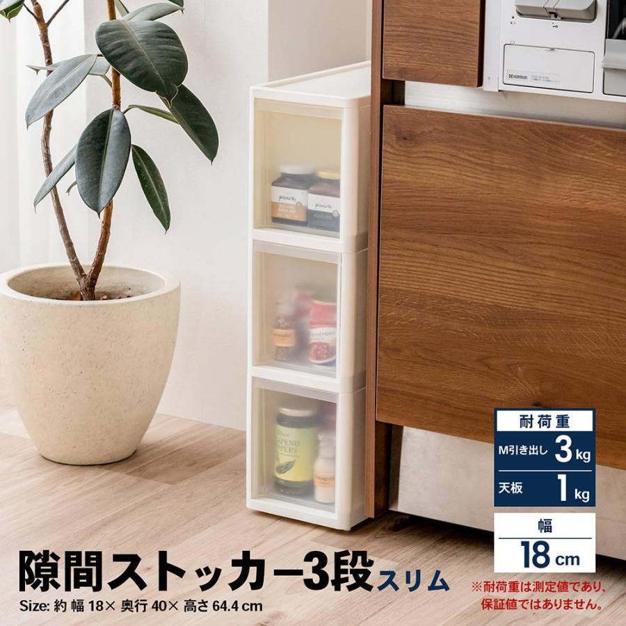 コーナンオリジナル LIFELEX ライフレックス 隙間ストッカー3段