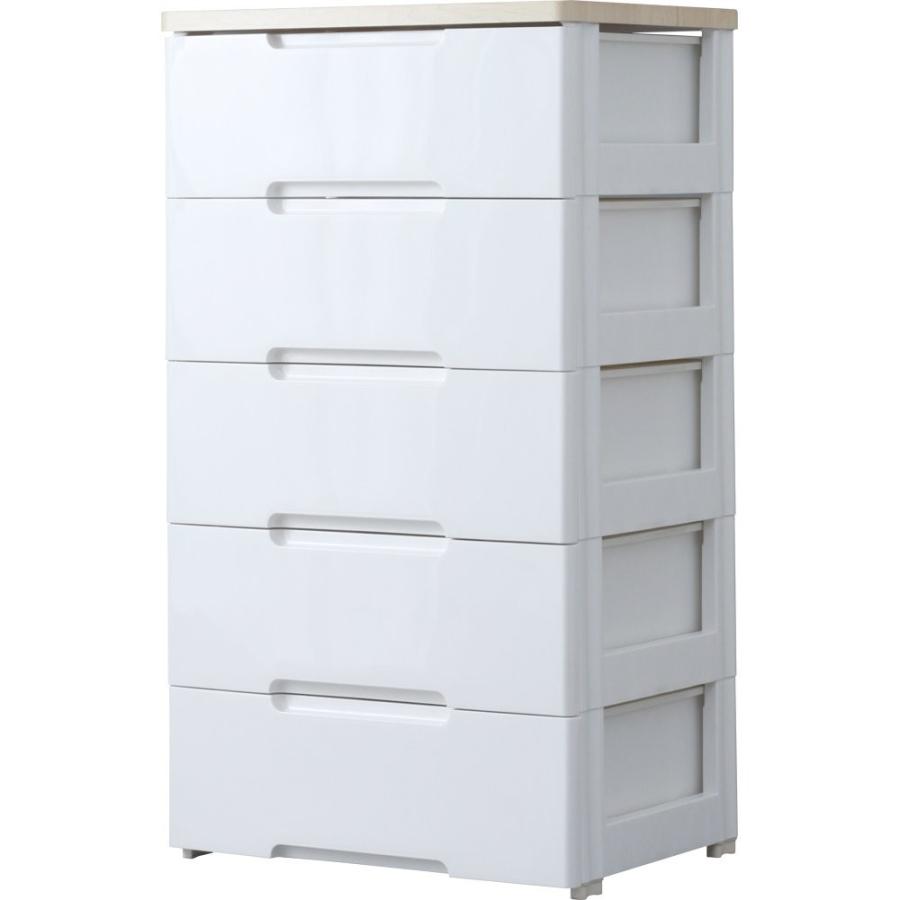 IRIS OHYAMA（アイリスオーヤマ） チェスト 木天板 5段 幅56×奥行41.5