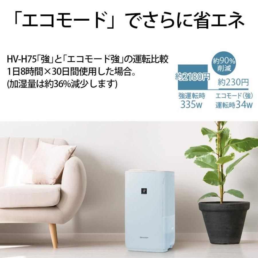 シャープ プラズマクラスター搭載 ハイブリッド式 加湿機 ホワイト系 HV-H75-W｜hihshop｜02