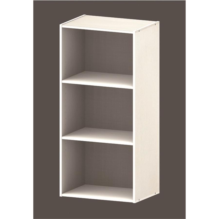【送料無料】カラーボックス3段 　6個セット展示品（ホワイト） LIFELEX カラーボックス 3段ボックス 横置き対応 木目調 ウッド