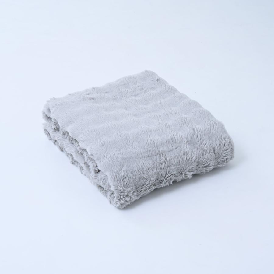 山善 YAMAZEN ボリュームフェイクファー電気掛敷毛布 YPK-F41(GY