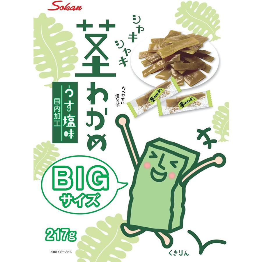 壮関 茎わかめうす塩味 BIGサイズ 217g おつまみ おやつ わかめ 海藻