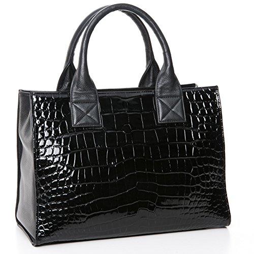 本物クロコダイル シャイニング ハンドバッグ