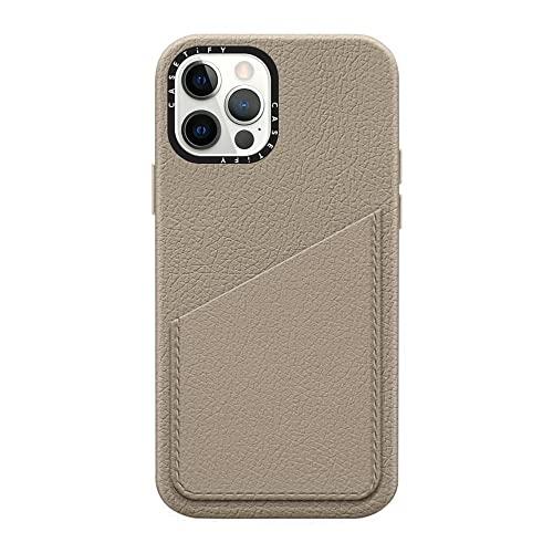 CASETiFY レザー カードポケット ケース iPhone 12 Pro - グレージュ