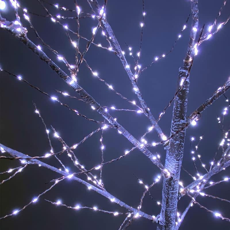 新発売】 Branch 【【最大400円クーポン】 Trees 【あす楽】クリスマスツリー LEDイルミネーションツリー 白樺 180cm  600球 ブランチ型(木の枝)ツリー (ホワイト) 点灯のみ