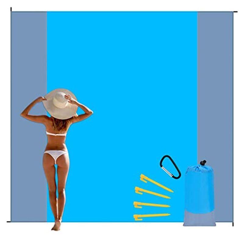 ASPMIZ Sand Free Beach Blanket with 4 Floor Nails, 4 Corner Pockets, 1  体育マット、シート 輝く高品質な - www.casascordeiro.com.br