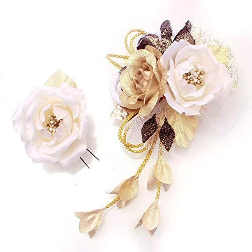 Seal限定商品 成人式 髪飾り 卒業式 袴 はかま 髪かざり かみかざり バラ 薔薇 赤 白 紫 黒 金 チュール ｕピン コーム 2点セ 激安単価で Www Doctor Plan Com