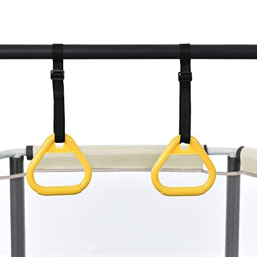 トランポリン 子供用 安全ネット付き 鉄棒 吊り輪付き 安全カバー