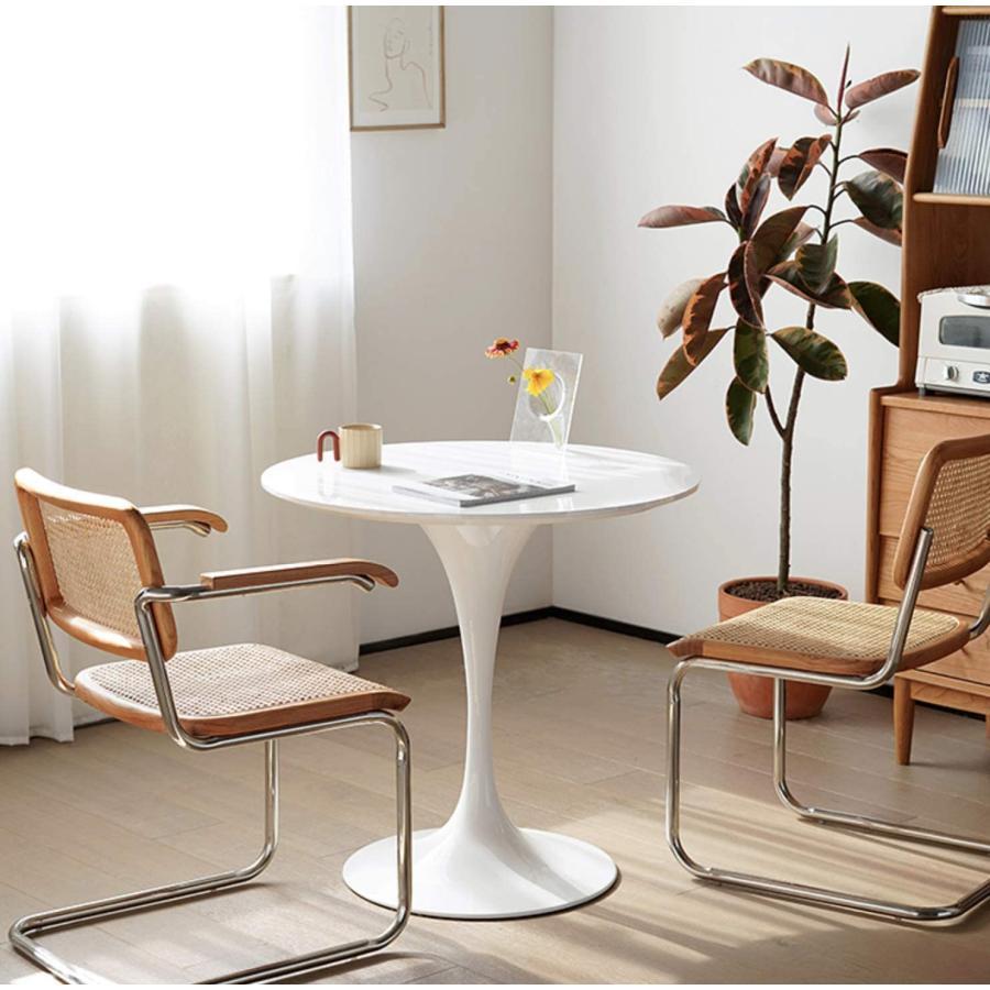 円形テーブル 韓国インテリア 80cmホワイト　丸テーブル　木製　ダイニング roomnhome セントラル ダイニングテーブル 直径80cm 丸テーブル