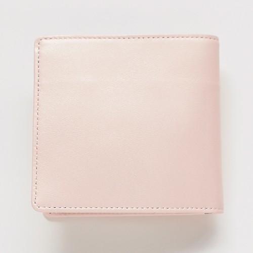 SAKURAYAMA（サクラヤマ） ドロップ折財布　ピンク　ヤギ皮製 SAKURAYAMA（サクラヤマ） ドロップ折財布ピンクヤギ皮製
