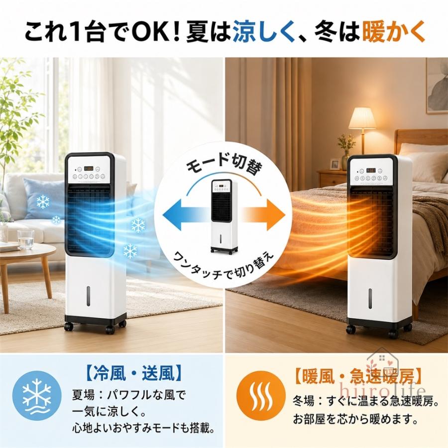 扇風機 冷風機 【2026新登場・一台6役】ファンヒーター 冷風扇 保冷剤
