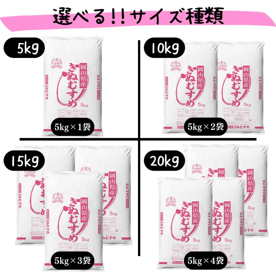 米 令和7年産【10年連続特A受賞】岡山県産 きぬむすめ 選べる(5kg/10kg