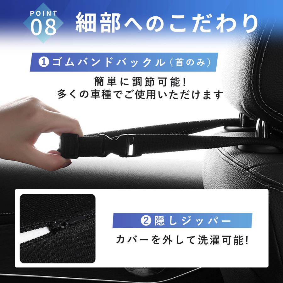カークッション 車用 シート 腰 首 セット 低反発 腰痛 運転席 腰当て