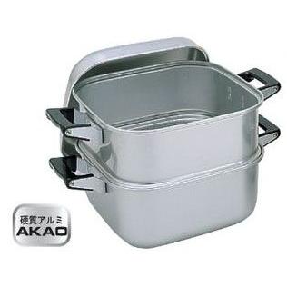 アカオ アルマイト 角蒸器 36cm 一重