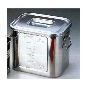 弁慶 18-8ステンレス 角型目盛付キッチンポット 30型 手付 日本製