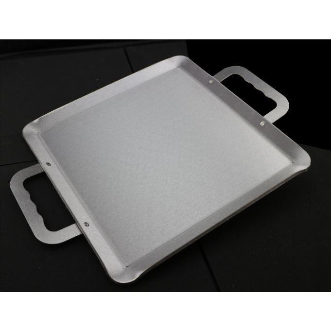 鍛冶屋鉄板 レギュラー IH対応（鉄厚板6mm）幅340mm×奥340mm×高15mm 重さ：約6kg　兵庫県三木市の鍛冶屋さんの手作りです　日本製