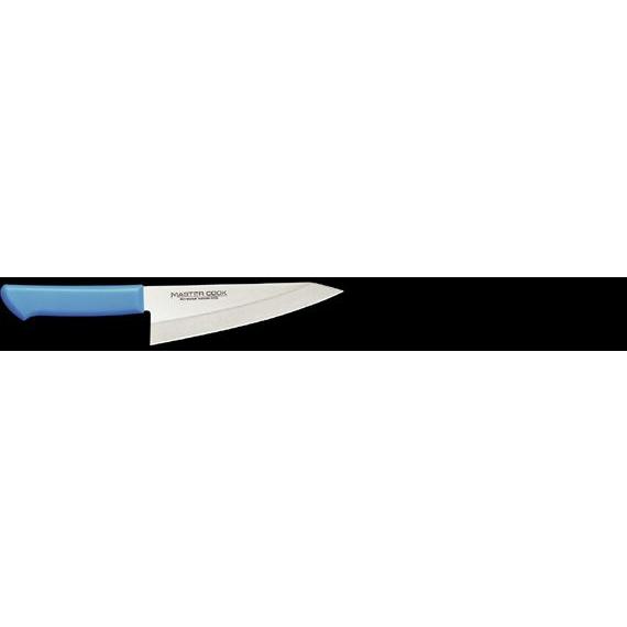 マスターコック 抗菌カラー包丁 ガラスキ180mm ブラウン 品番：MCRKI180B 注：画像はブルーを使用しています。本刃付け モリブデンバナジウム鋼
