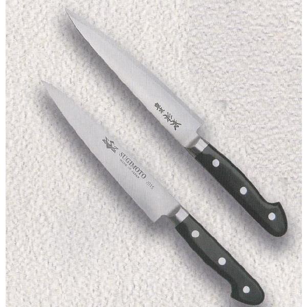 杉本　西洋料理庖丁　ツバ付最上級品　ペティナイフ　　120mm　品番：2012　代引不可商品です。