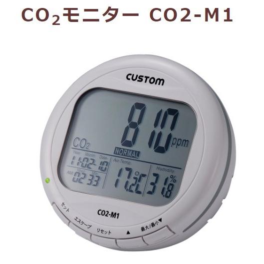 カスタム　co2モニター CO2-M1　アラーム表示とアラーム音により周囲環境の換気を促し