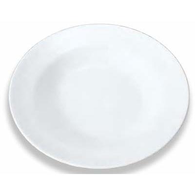 マルケイ　メラミン食器　単色白W 白・C WC E6W カレー皿 234×34（730ml）｜hikari-chyubo