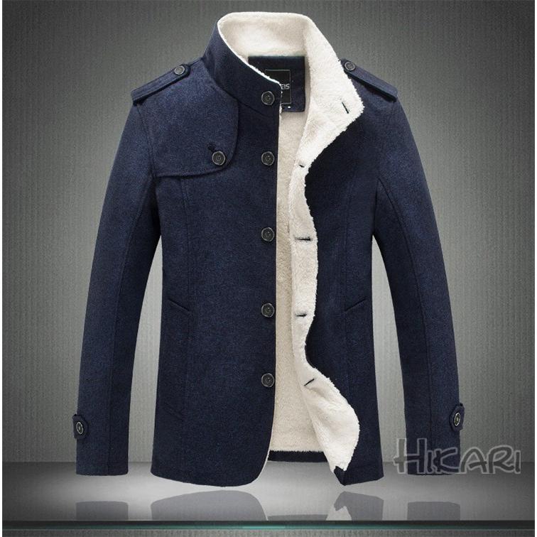 ジャケット メンズ スプリングコート 裏起毛 アウター 暖 あったか ビジネスジャケット 紳士 通勤 秋冬 立ち襟 Hkr Hikari 通販 Yahoo ショッピング