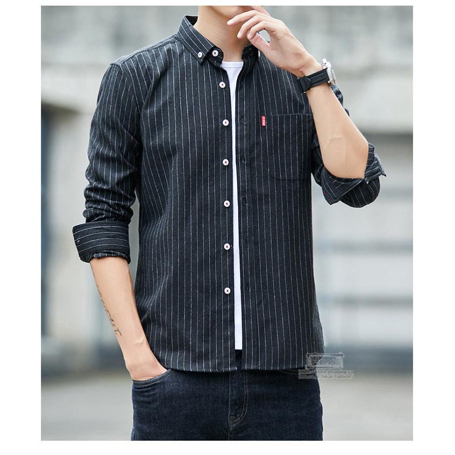 カジュアルシャツ メンズ 40代 50代 ファッション ストライプシャツ シャツジャケット 長袖 シャツ オックスフォード 父の日  :hkr8120407:HIKARI - 通販 - Yahoo!ショッピング