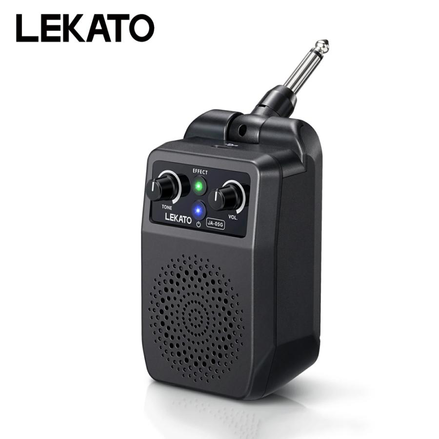 LEKATO ワイヤレス ギターアンプ 5W ギターヘッドフォン アンプ
