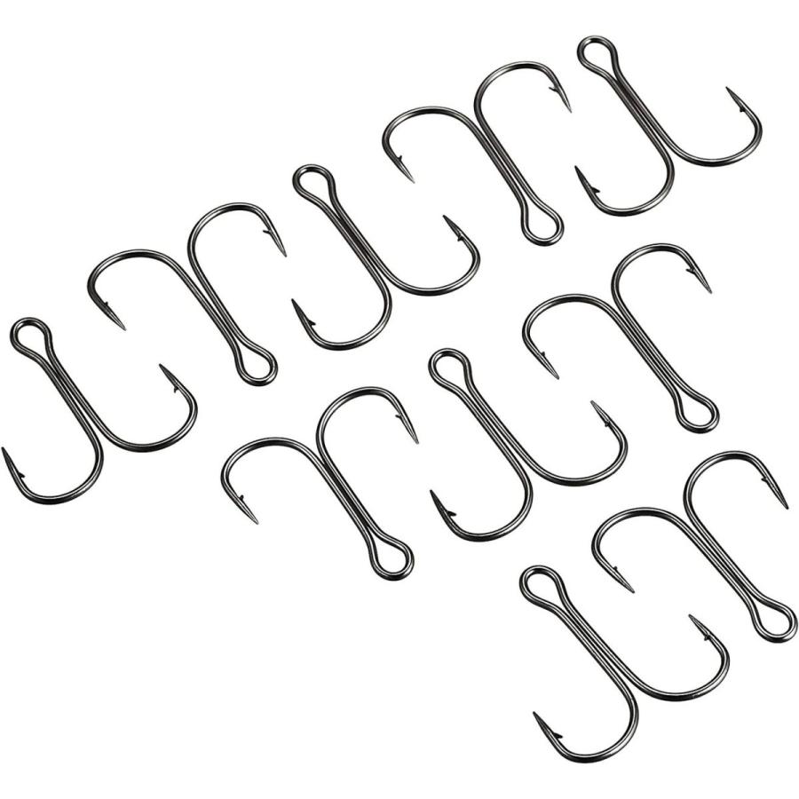 タチウオ ウキ釣り用】ダブルフック180°蝶針10本入り【迅速発送